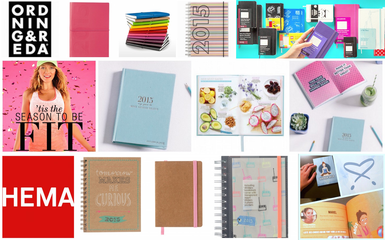 Ma sélection d’agendas pour 2015